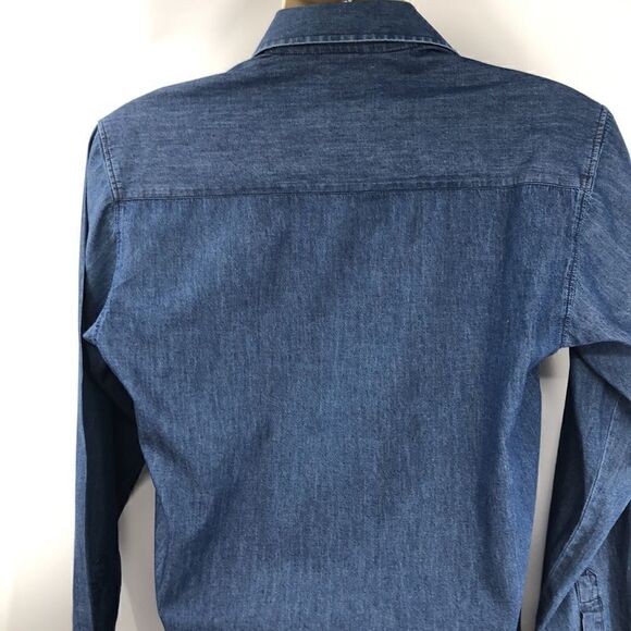Enzo Tovare long sleeve chambray cotton shirt - Picture 6 of 7